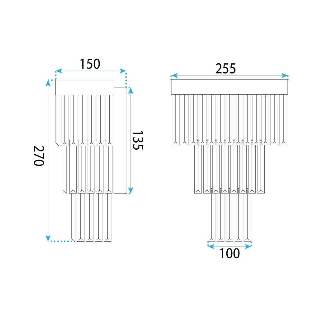 Lampada Da Parete APP1536-1W Chrome