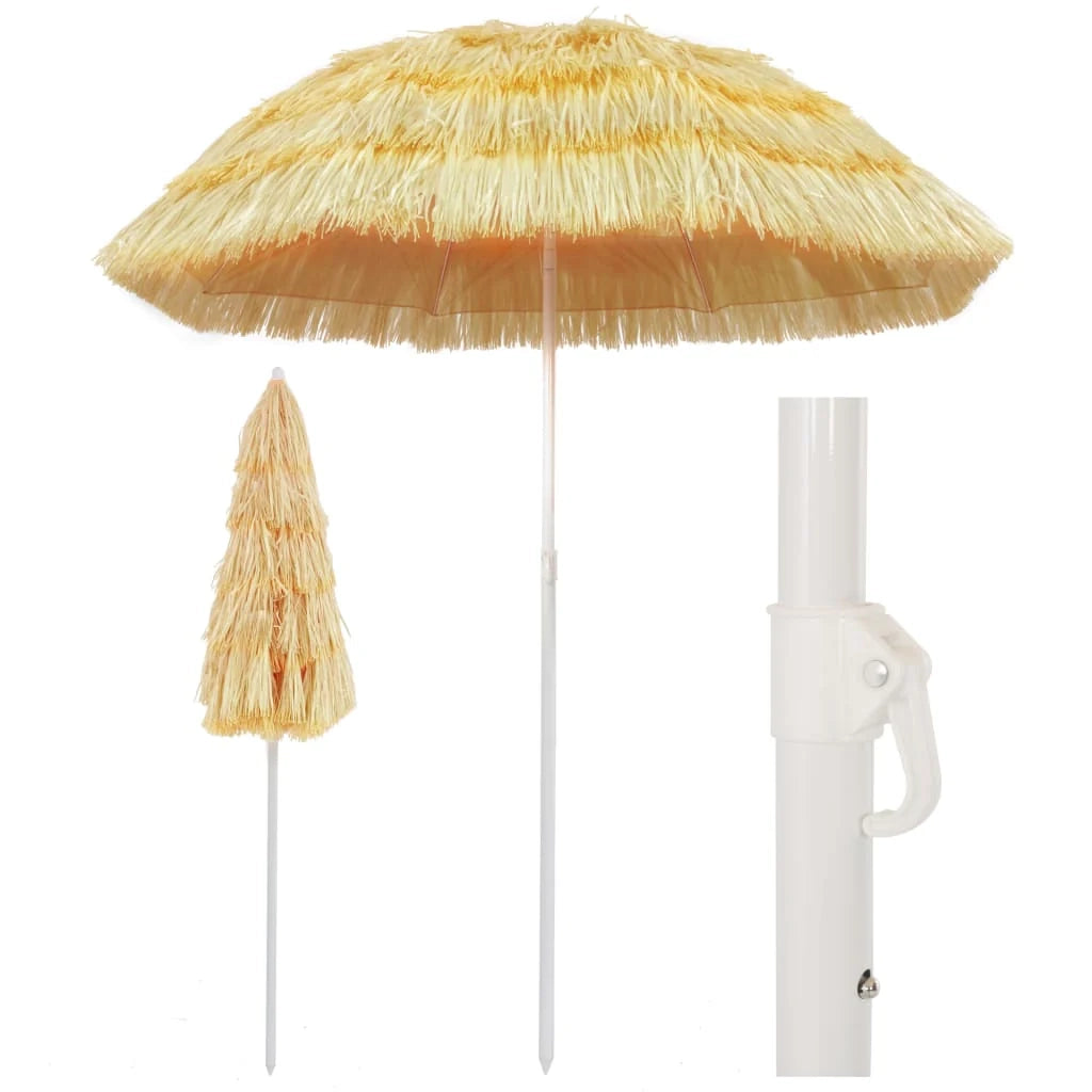 Ombrellone da spiaggia naturale 180 cm stile hawaiano 02_0008400