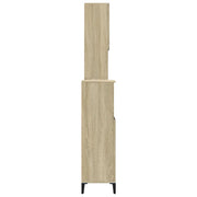 vidaXL Set Mobili da Bagno 3 pz Rovere Sonoma in Legno Multistrato