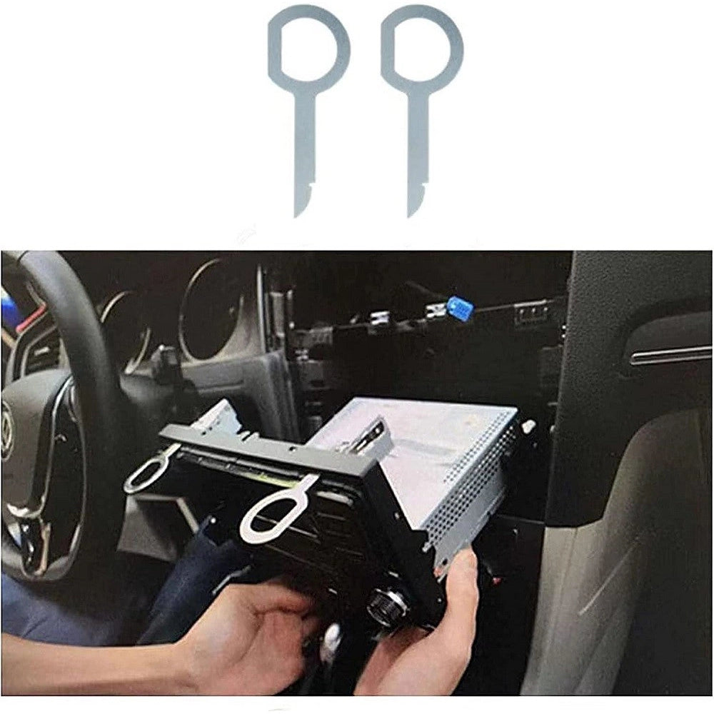 Trade Shop - Kit 10pz Strumento Rimozione Smontaggio Pannelli Auto Autoradio Porta Cruscotto -
