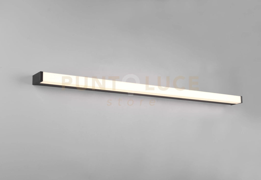 FABIO H2O APPLIQUE LED 20W 2500lm, 3000K NERO IP44 L. 120CM DIMMERABILE