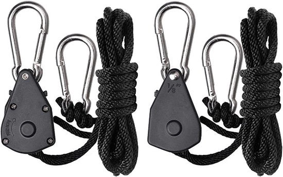 Regolatore di resistenza adattabile in due parti, 3 mm (1/8 pollici) - extra pesante (68 kg) per hydrocultura e lampade per la coltivazione (nero, D940003500)