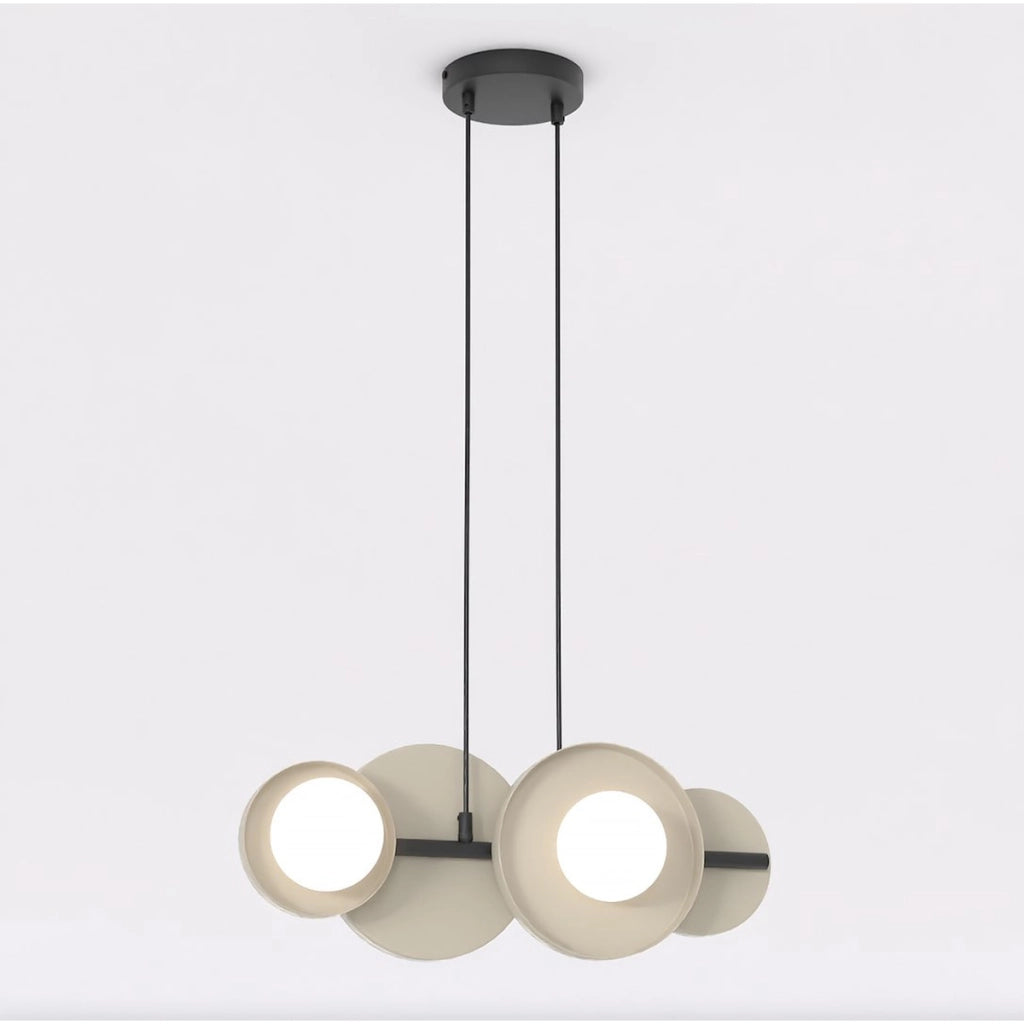 Lampada a sospensione Model in acciaio moka e vetro