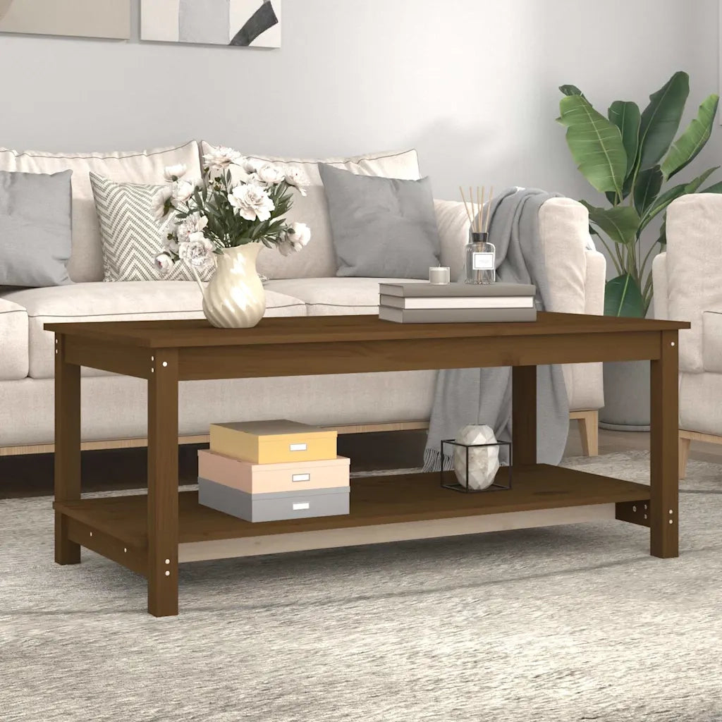 Tavolino da salotto | Tavolino da caff¨¨ | Tavolino da Soggiorno Ambra 110x55x45 cm Legno Massello di Pino