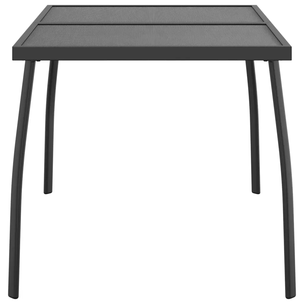 Tavolo da Giardino Antracite 110x80x72 cm Rete d'Acciaio
