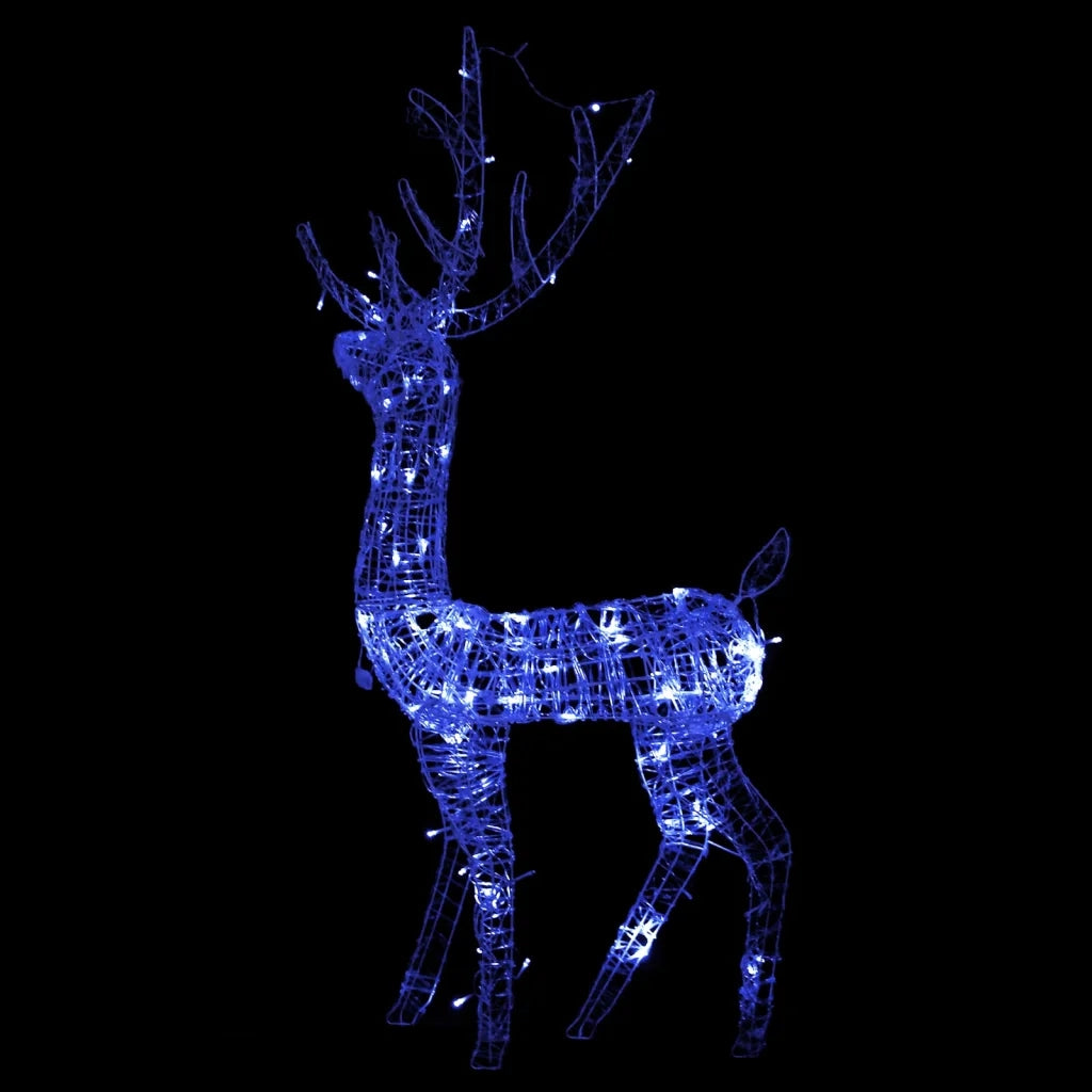 Decorazione Natalizia in Acrilico Renna 140 LED 120 cm Blu 329783