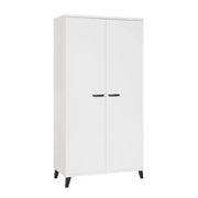 Armadio bambino 2 porte DANAÉ – Bianco opaco – Organizzazione funzionale e design minimalista
