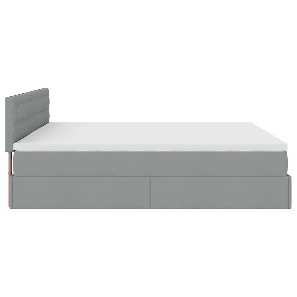 Struttura Letto Pouf con Materasso 180x200 cm in Tessuto 3311643