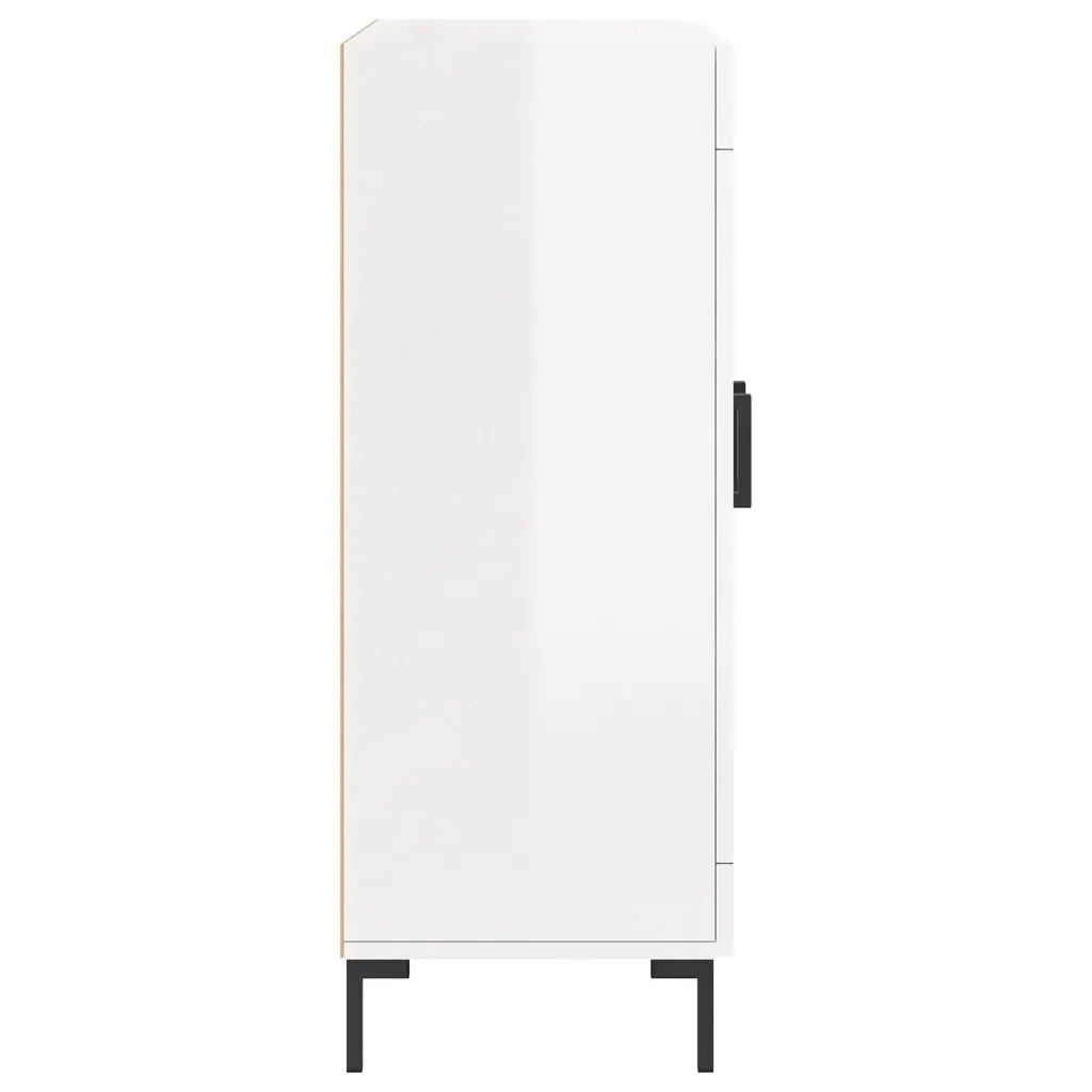 Credenza-Buffet-Armadio da cucina 69,5x34x90 cm in Legno Multistrato Bianco Lucido 459904