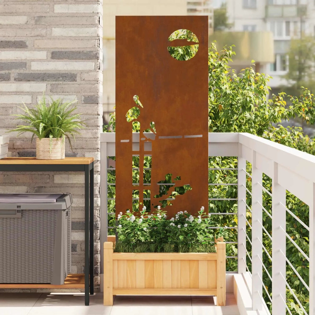 Schermo per privacy in giardino Traforo Ruggine 50 x 140 cm CFW6038311