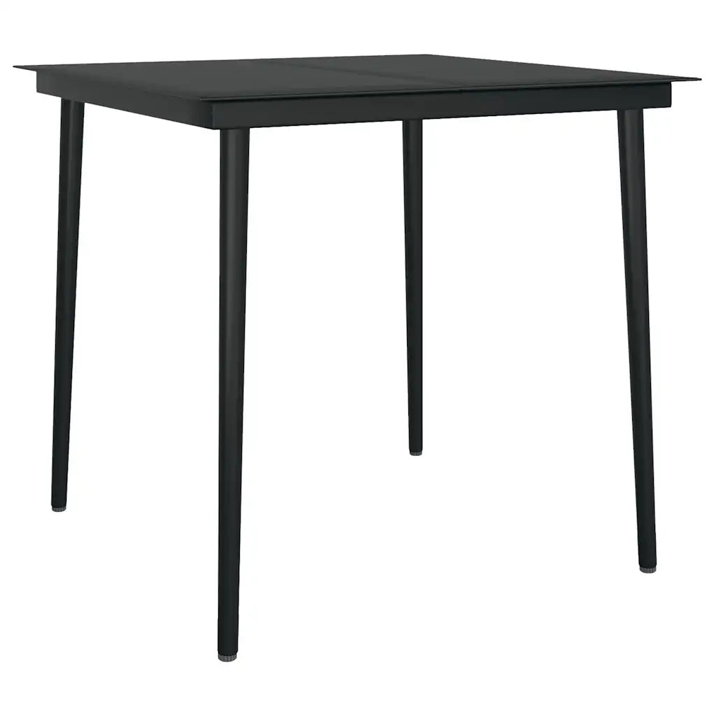 Set da Pranzo da Giardino 5pz Polyrattan Vetro