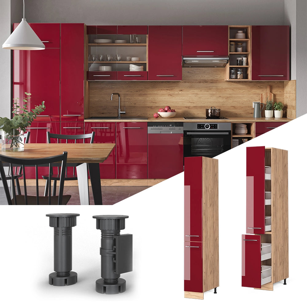 Vicco Armadio da farmacia Rosso bordeaux lucido 30 cm