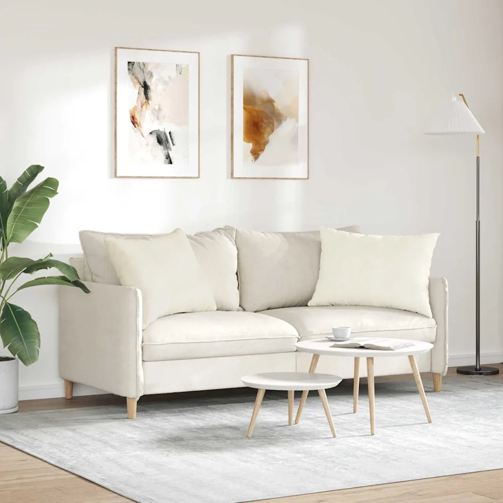 Cuscini da Divano 2 pcs Crema 70 x 50 cm Tessuto in Cords