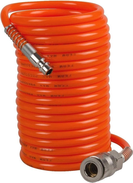 Spirale di aspirazione con connettori - 5 m tubo spirale per compressori e attrezzature per aria
