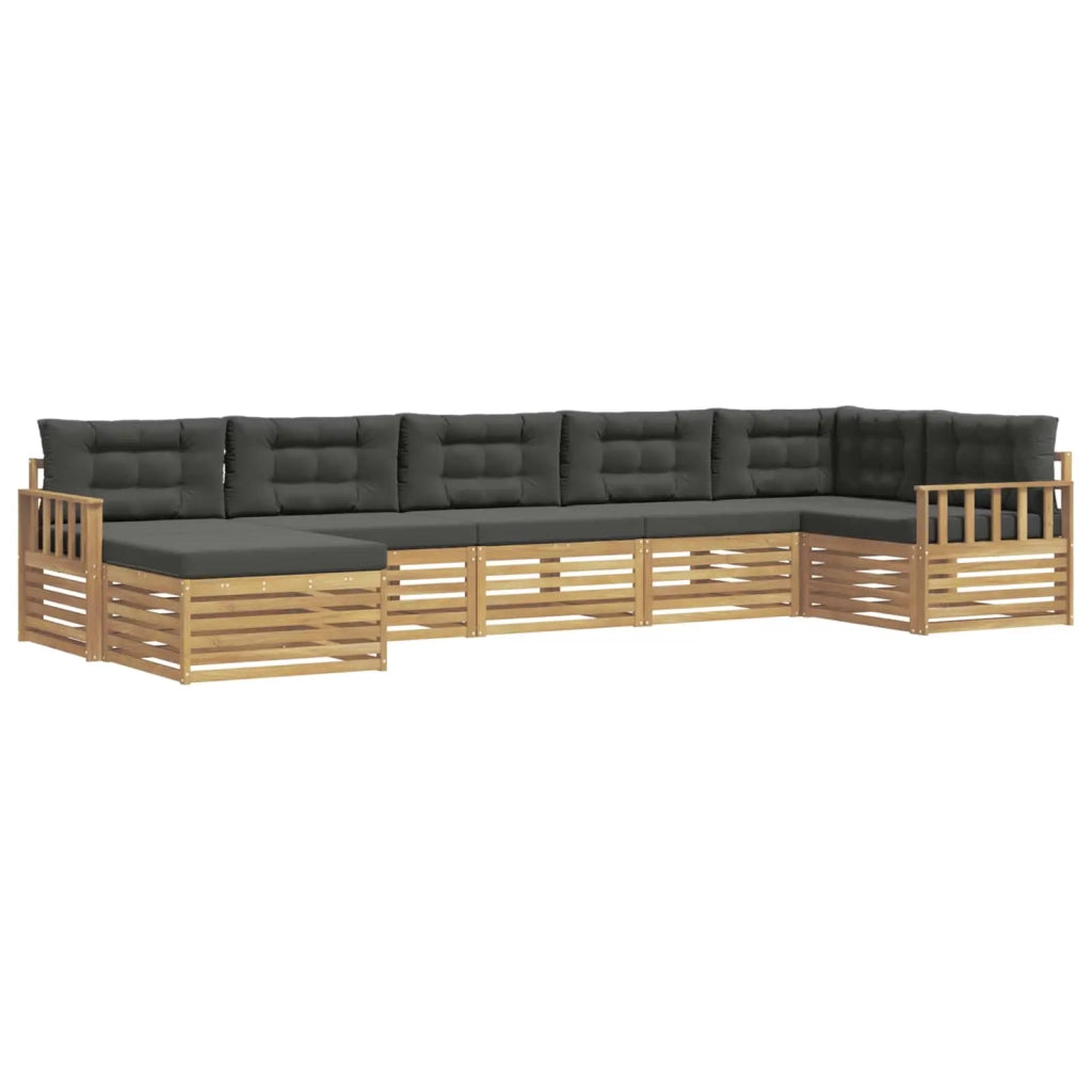 Set di divani da esterno 7 pz Bianco e Antracite 3390837
