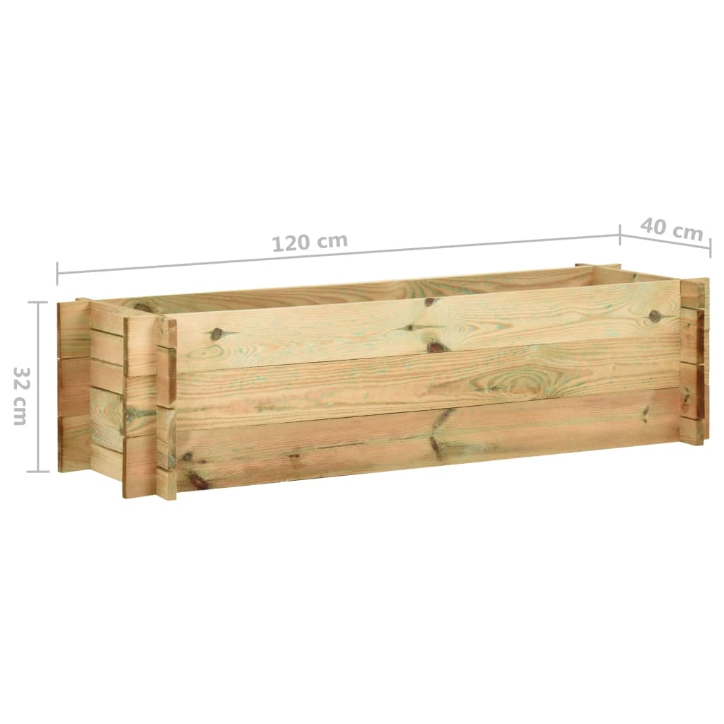Fioriera rialzata per ortaggi in legno di pino impregnato 120 cm 02_0000856