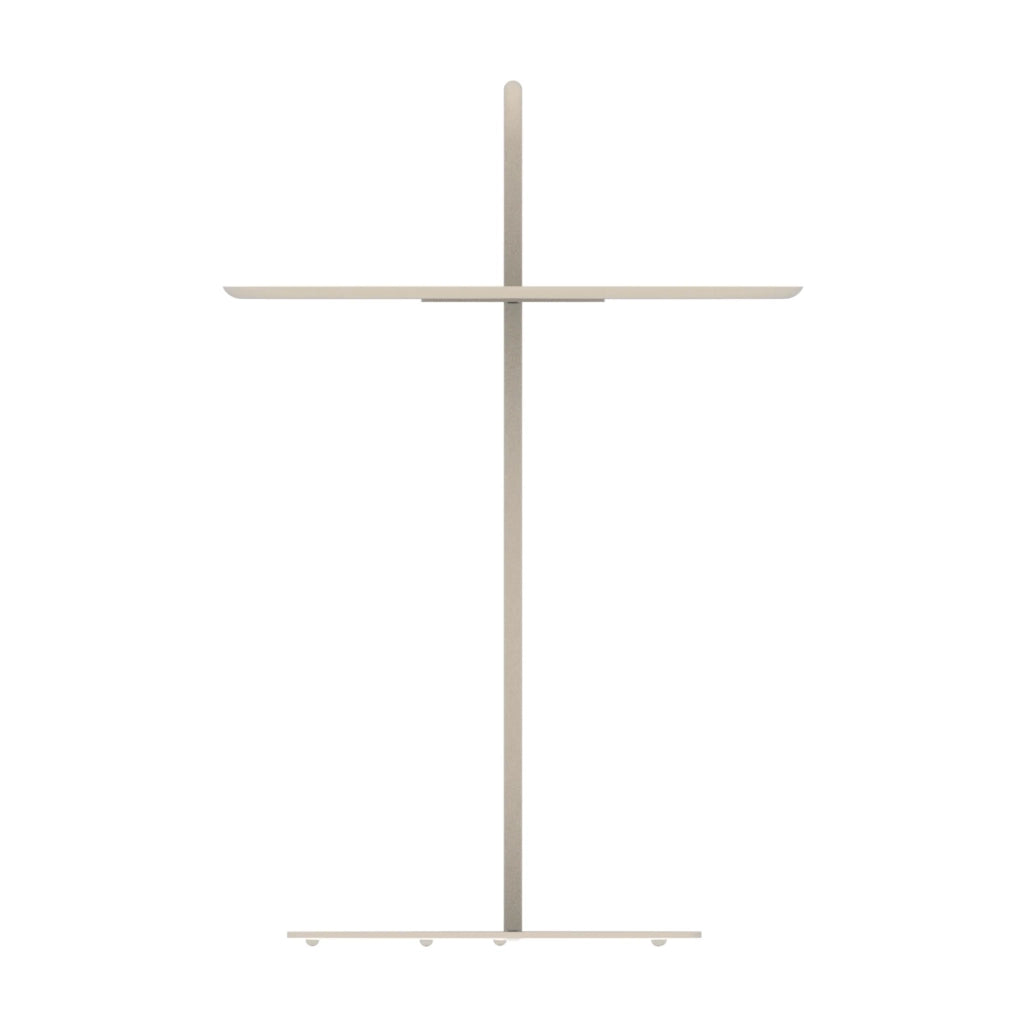 Tavolino/consolle in acciaio beige 03_0010772