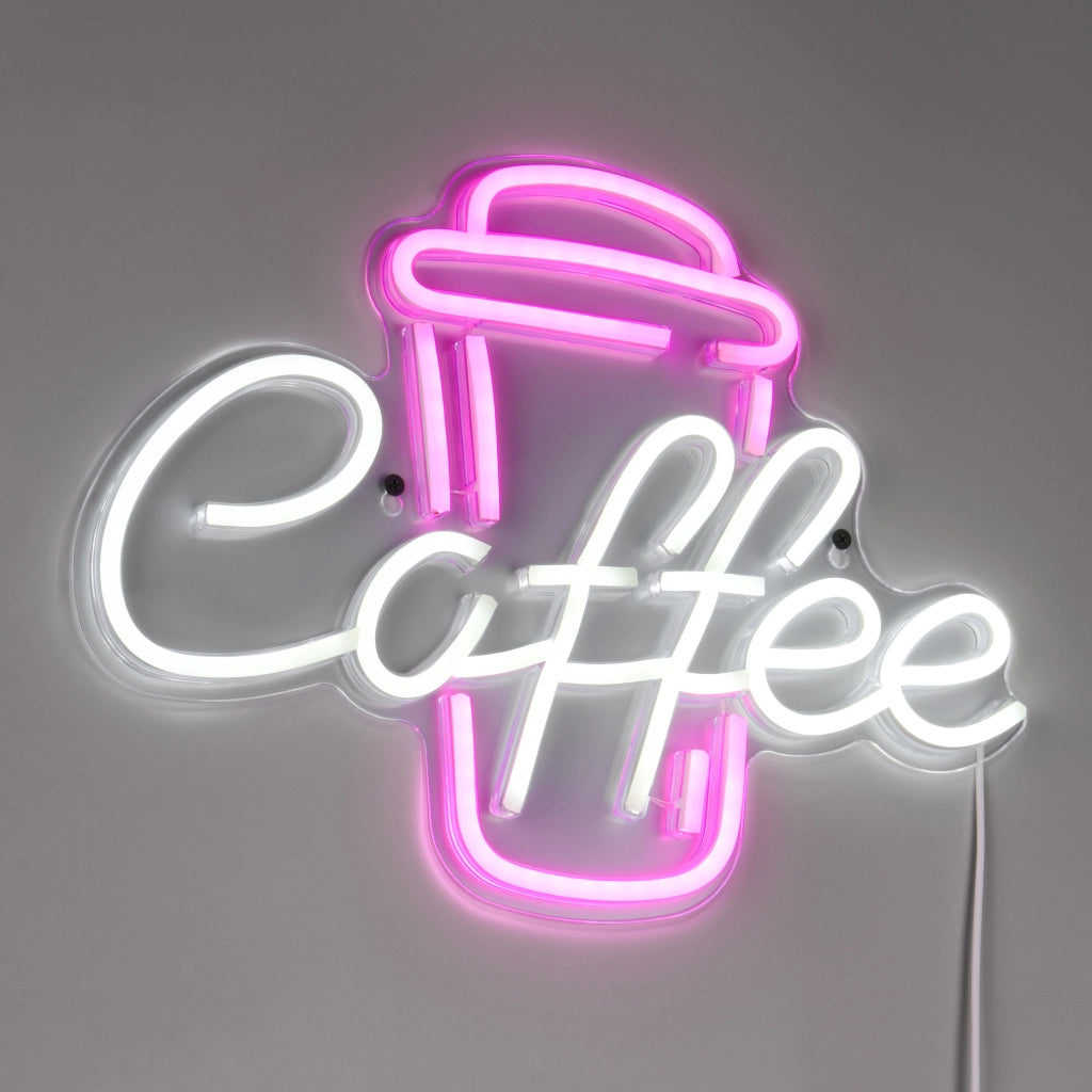 APPLIQUE LED COFFEE 5W H30CM CAFFE' RICARICABILE