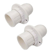 2 Pezzi Portalampade E14, Portalampada in Termoplastico Bianco Con Ghiera