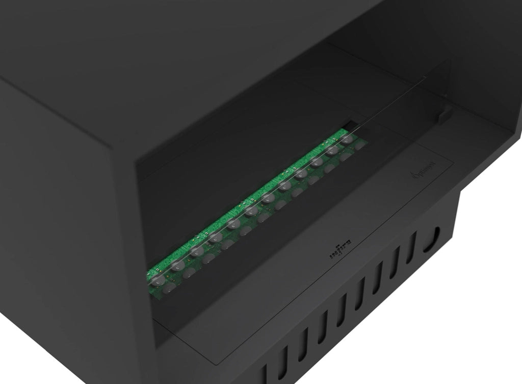 Camino a Vapore Elettrico da Incasso 80x45(64,8)x40 cm Invapo con LED RGB Nero