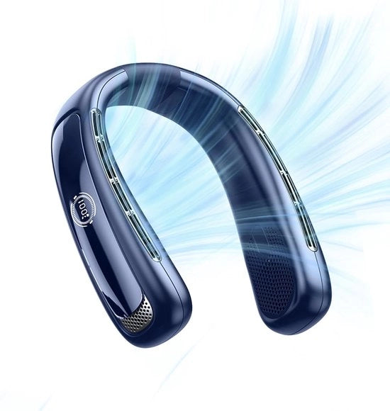 Condizionatore portatile per collo con serie 5 velocità - flusso d'aria 360° 3D - ultraleggero (0,76 lbs) - ideale per viaggi e attività all'aperto