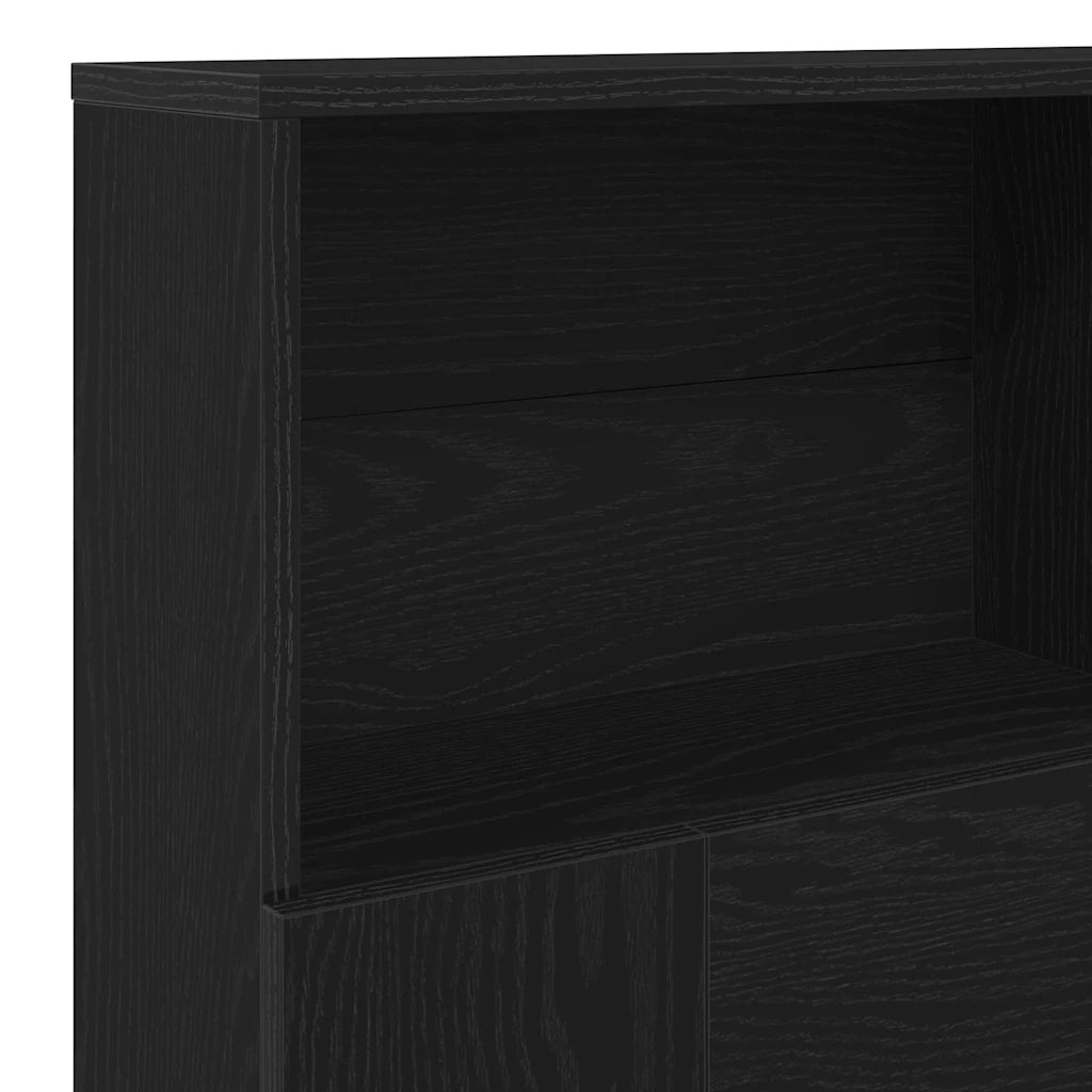 Testata del letto Rovere Nero Legno ingegnerizzato 862753