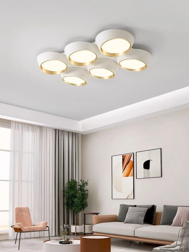 Lampadario a plafoniera moderno con illuminazione a led da 120w luce calda 3000K per soffitto 9600 lumen