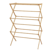 Stendibiancheria pieghevole in bambù 128 x 72 x 44 cm naturale 03_0007072