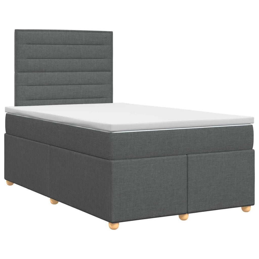 Letto box spring con materasso Grigio Scuro 120 x 190 cm 3453831