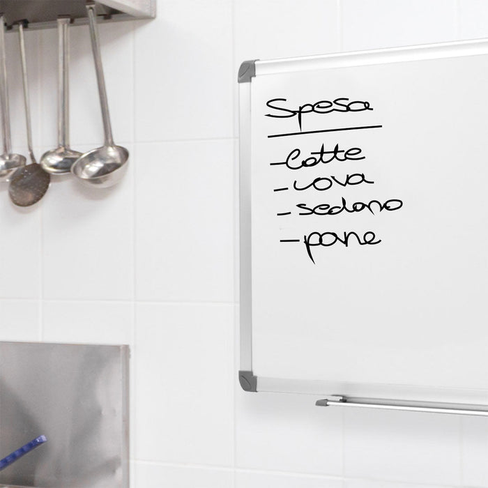 Lavagna per Ufficio Magnetica 120x90 cm in Alluminio Silver