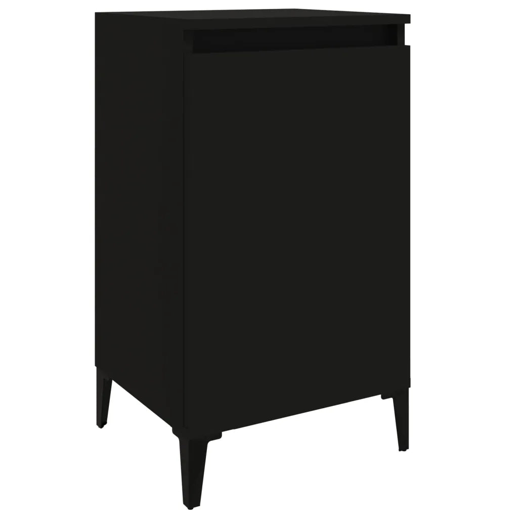 Comodini 2 pz Neri 40x35x70 cm in Legno Multistrato 819647