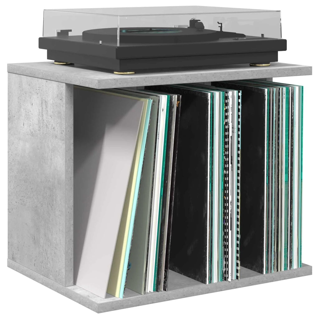 Storage per dischi in vinile Grigio Cemento 42 x 33 x 36 cm 8012837