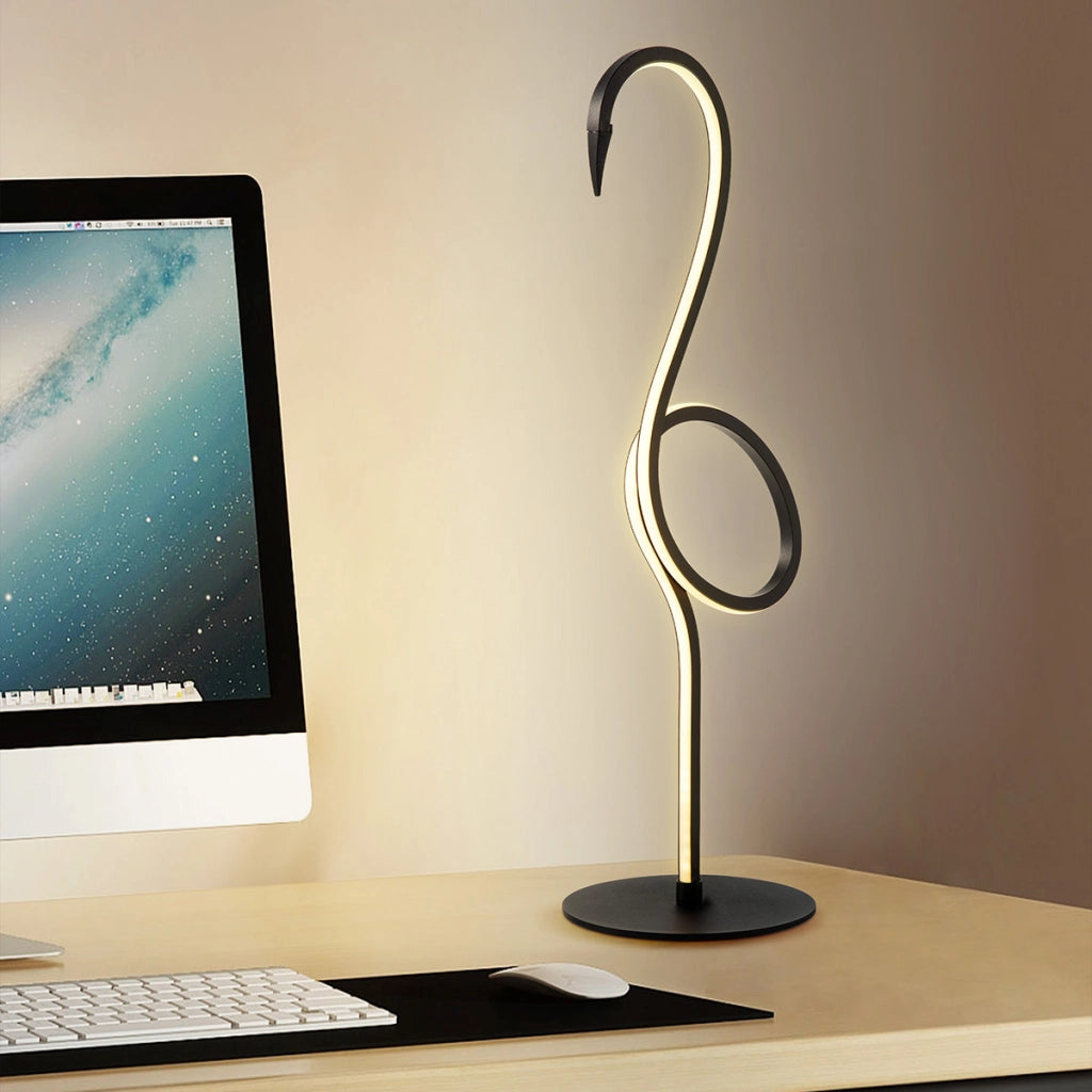 Lampada da tavolo moderna nera Flamingo Elstead LED 6W