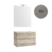 Mobile bagno rovere grigio sospeso linea talia da 70 cm