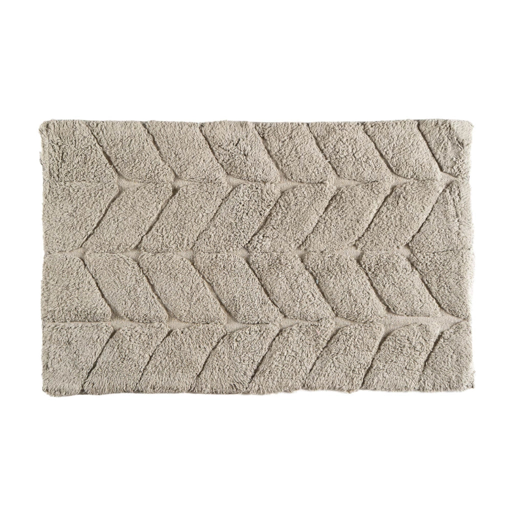Tappeto Bagno Antiscivolo In Cotone Effetto Rilievo Assorbente, Morbido, Lavabile in Lavatrice 50x80 / 60x120 cm Grigio - 50x80 cm