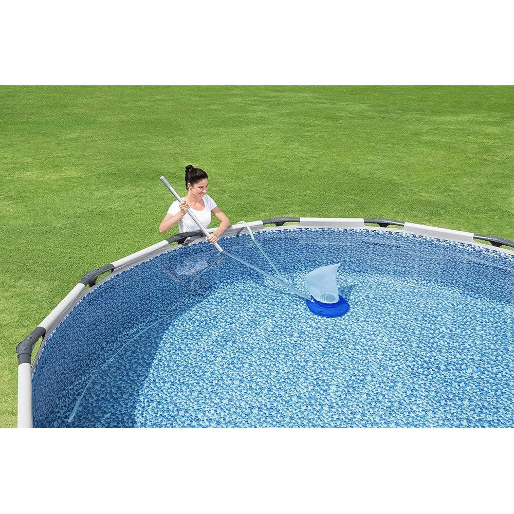 Trade Shop - Aspiratore Foglie Detriti Pulizia Per Piscina Aquasuction Con Ruote Spazzole 8 Getti 58657 -