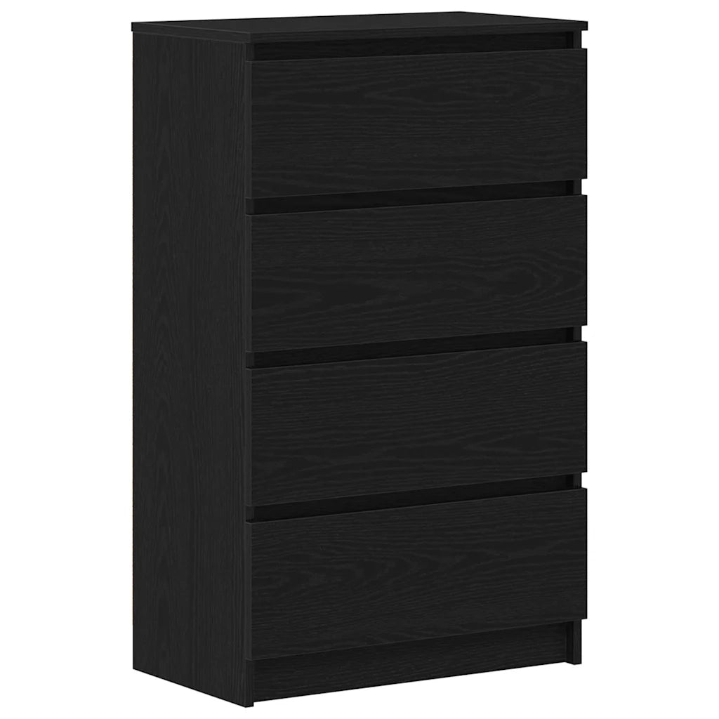 Credenza Rovere Nero 60x35x98,5 cm in Legno Multistrato 861992