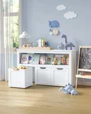 Cassettone di Stoccaggio per Bambini - 3 Cestelli di Stoccaggio - Compacto e Spazioso - 102x30x60 cm