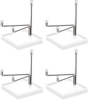Supporto di Visualizzazione in Acciaio con Braccia Regolabili e Base in Acrilico - 4 Pezzi - Facile da Pulire - Supporto di Visualizzazione