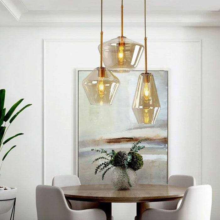 Lampada Da Soffitto Di Vetro APP439-1CP Amber