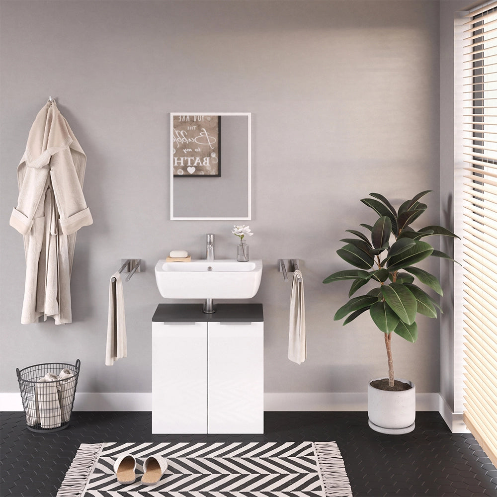 Vicco Set mobili bagno Bianco 2 parti