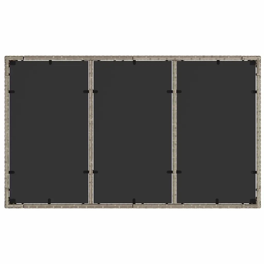 Set da Pranzo per Giardino 5 pz | Set Salotto da Giardino Grigio chiaro polyrattan