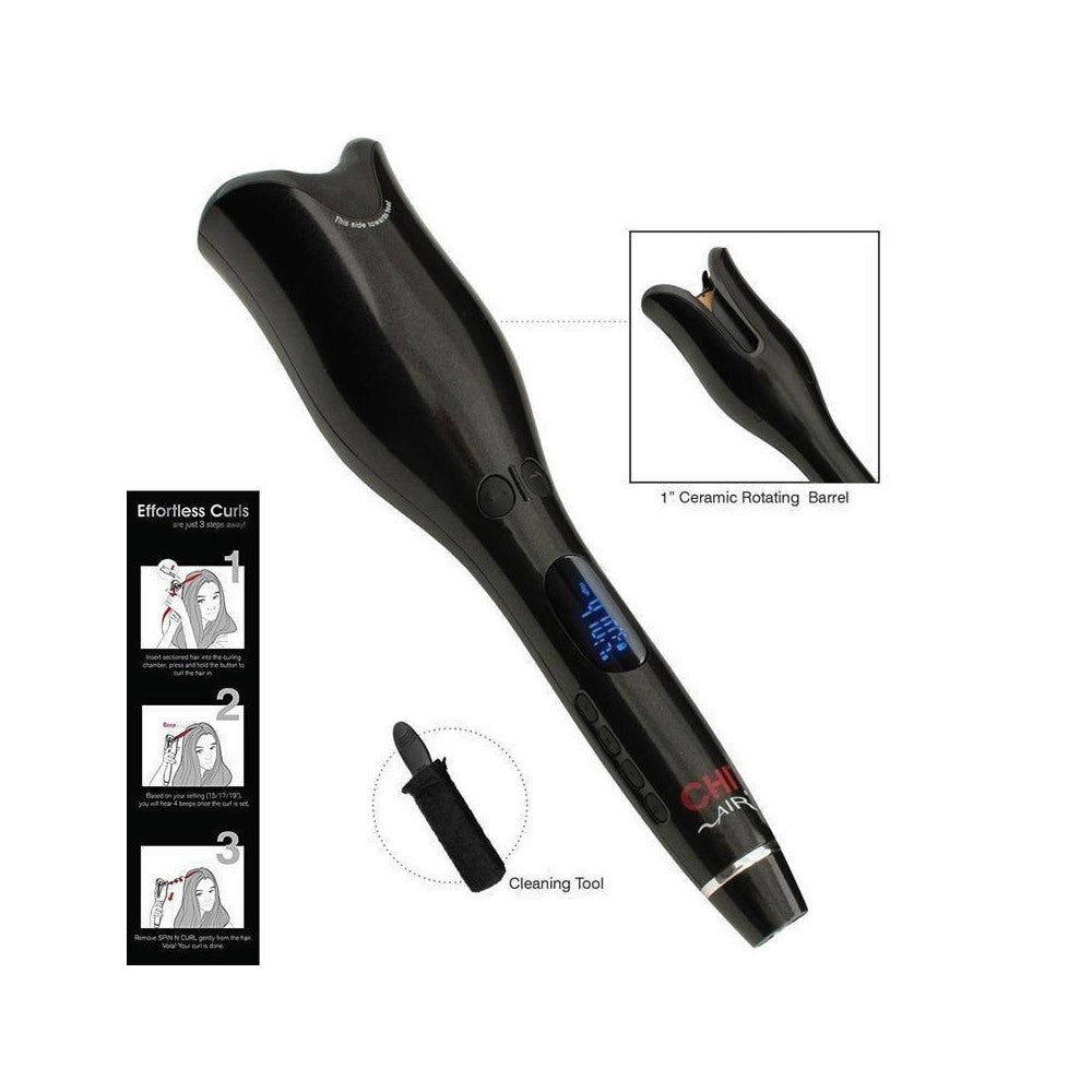 Trade Shop - Piastra Spin Boccoli Perfetti Curl Effetto Rotante Ricci Bigodini Professionale -
