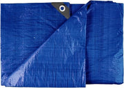 Telaio di copertura, impermeabile, 5 x 8 m, 180 g/m², blu, resistente al tempo, paracarro, telo intrecciato, copertura con fissaggi a cappuccio