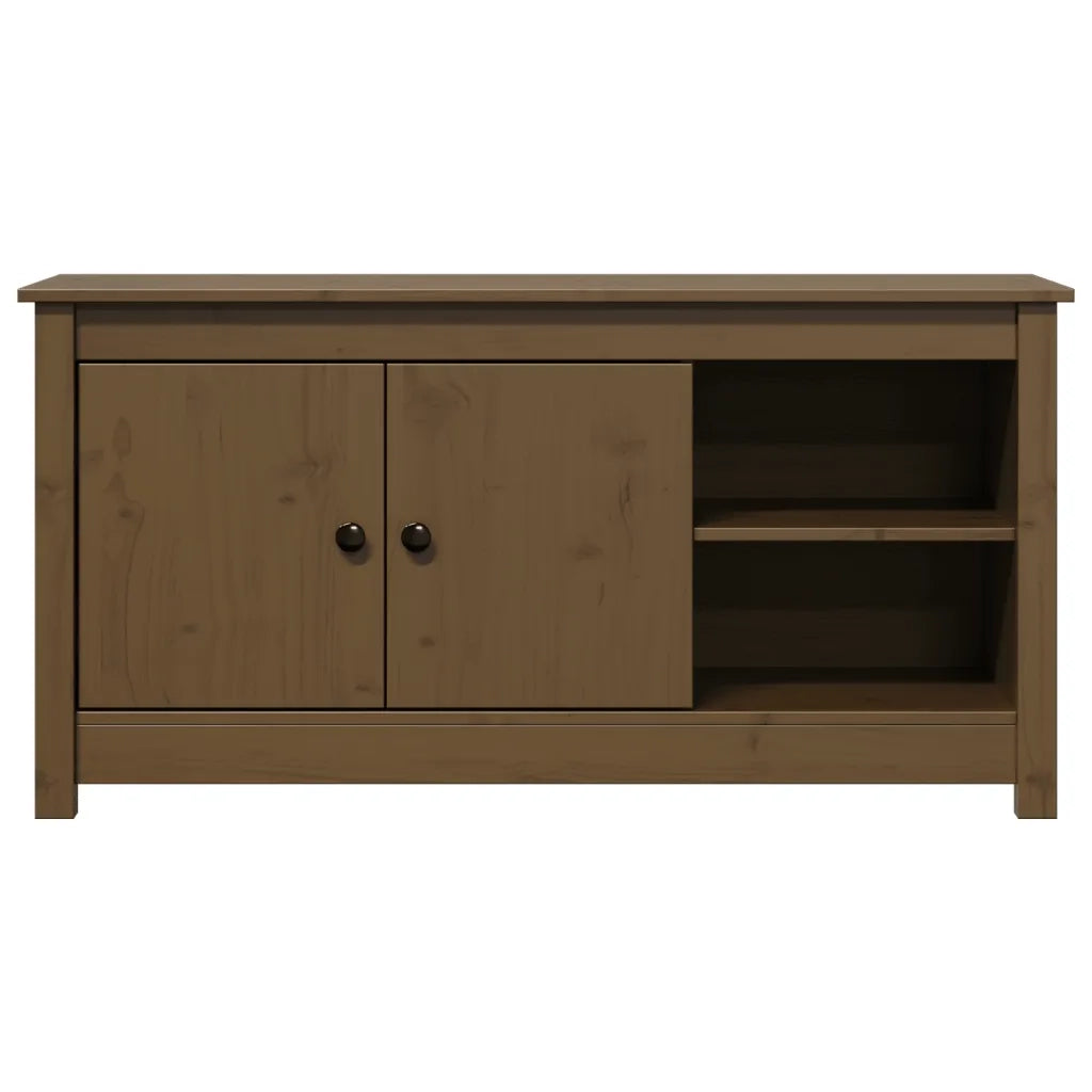 Mobile Porta TV Miele 103x36,5x52 cm in Legno Massello di Pino cod mxl 25710