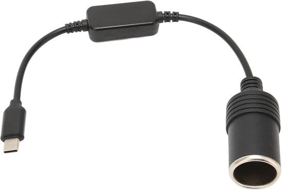 Caricabatterie auto 5V USB C e 12V con cavo di alimentazione per auto e accessori - adatto per MP3, telefono, rasoio, patente di guida