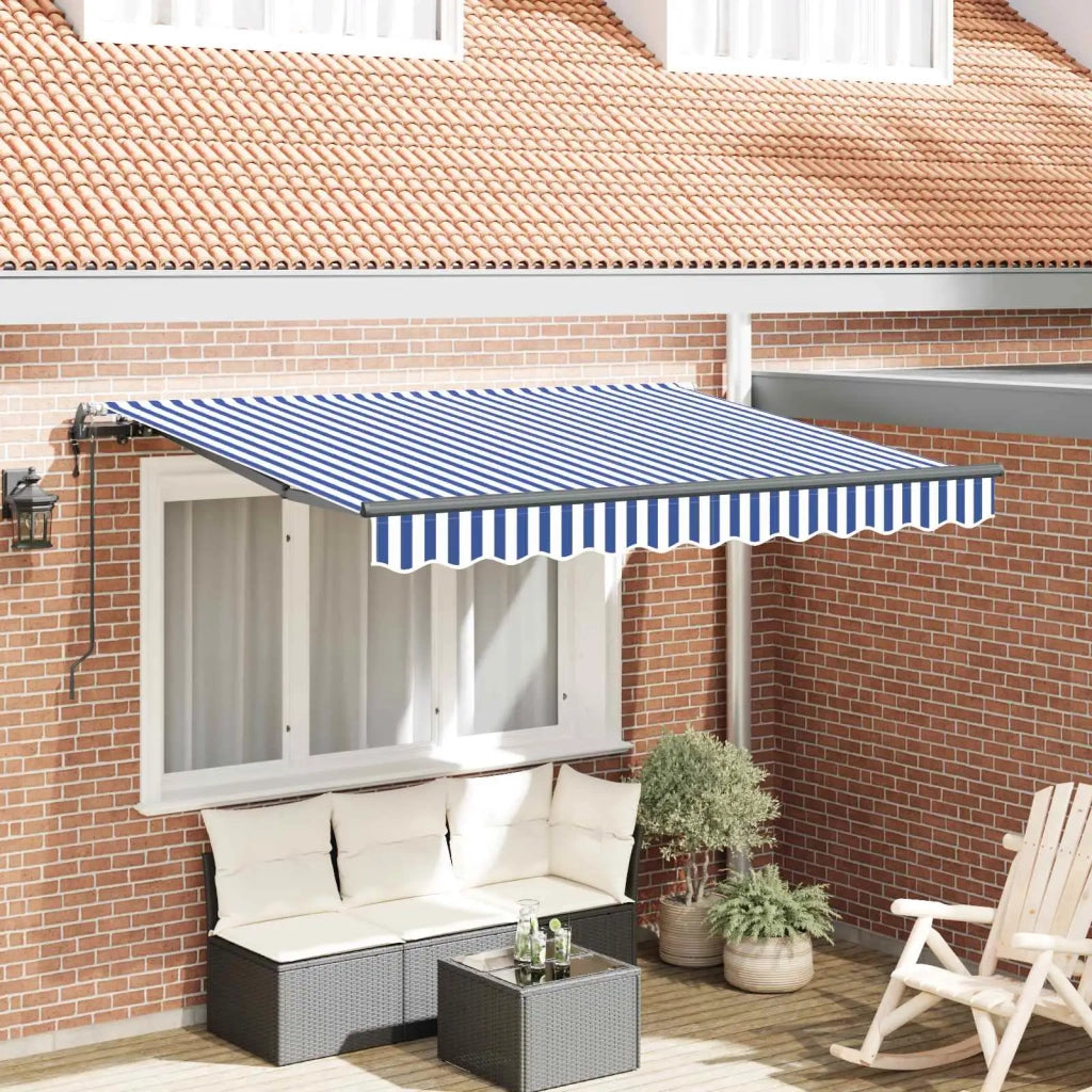 Tenda Retrattile Blu 250 x 200 cm Tessuto 3329354