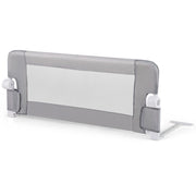 Sponda da letto pieghevole con copertura rimovibile e cinghia aggiuntiva a forma di Y-Barriera di sicurezza per bambini Grigio