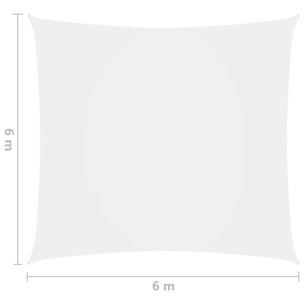 Vela ombreggiante/ombrellone quadrato 6 x 6 m in tessuto Oxford bianco 02_0009525