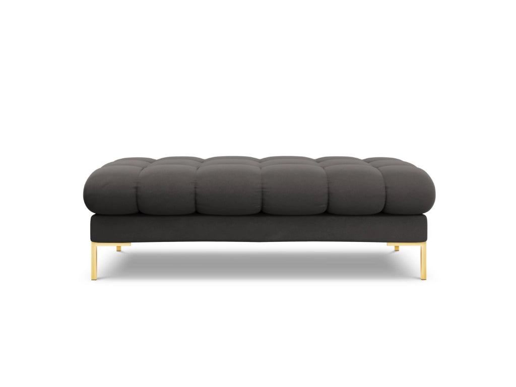 Cosmopolitan Design - Panca "Bali" 2 posti in velluto grigio scuro 